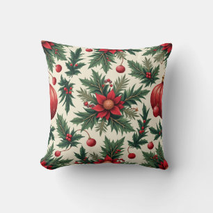 Weihnachtsbunt Rote Blume Kissen Kissen Kissen
