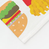 Weihnachtsburger-Santa-Claus Fleecedecke (Ecke)