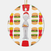 Weihnachtsburger-Santa-Claus Keramik Ornament (Links)
