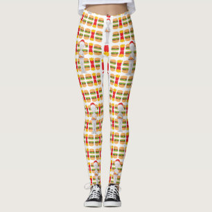 Weihnachtsburger-Santa-Claus Leggings