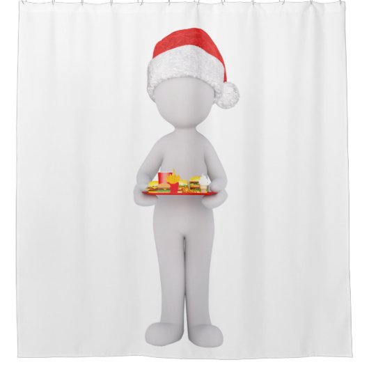 Weihnachtsburger santa duschvorhang (Vorderseite)
