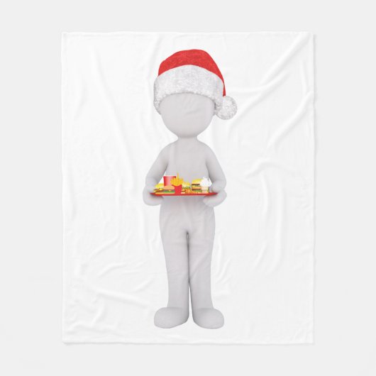 Weihnachtsburger santa fleecedecke (Vorderseite)