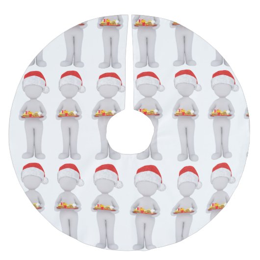 weihnachtsburger santa polyester weihnachtsbaumdecke (Vorderseite)
