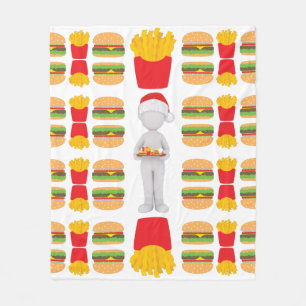 weihnachtsburger Weihnachtsmann Fleecedecke