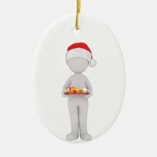 weihnachtsburger weihnachtsmann keramik ornament