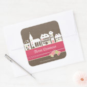 Weihnachtsbürgersticker Quadratischer Aufkleber (Umschlag)