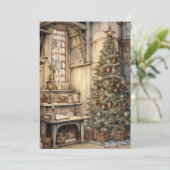 Weihnachtsbüro Einladung (Stehend Vorderseite)
