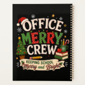 Weihnachtsbüro Fröhliche Crew Schule halten Planer (Rückseite)