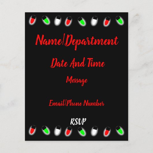 Weihnachtsbüro Party Einladung Flyer (Hinten)