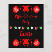 Weihnachtsbüro Party Einladung Flyer (Vorne)