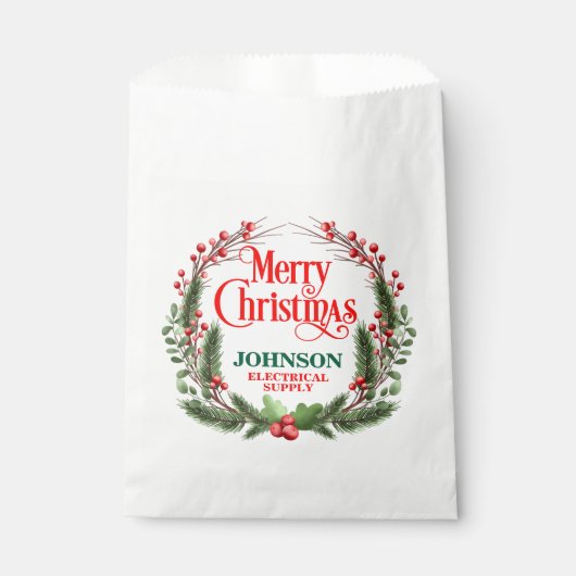 Weihnachtsbüro-Party Geschenktütchen (Vorderseite)