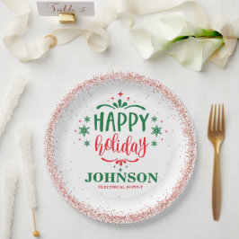 Weihnachtsbüro-Party Pappteller