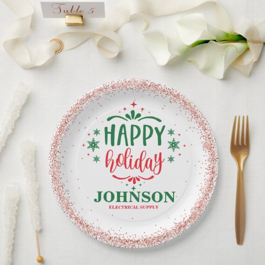 Weihnachtsbüro-Party Pappteller (Hochzeit)