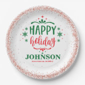 Weihnachtsbüro-Party Pappteller (Vorderseite)