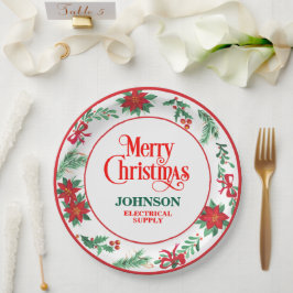 Weihnachtsbüro-Party Pappteller