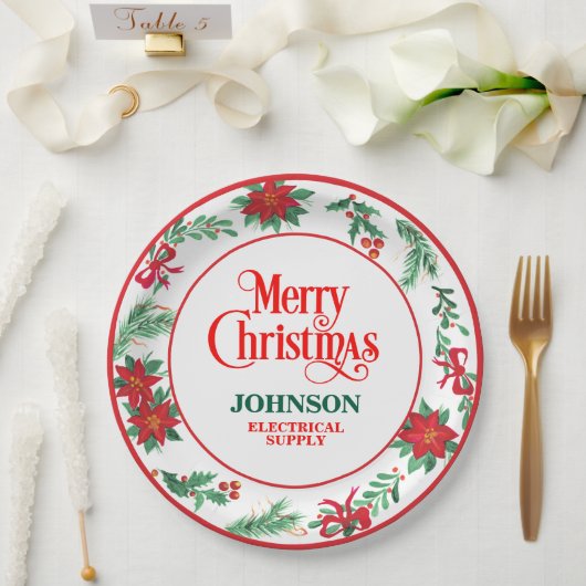 Weihnachtsbüro-Party Pappteller (Hochzeit)