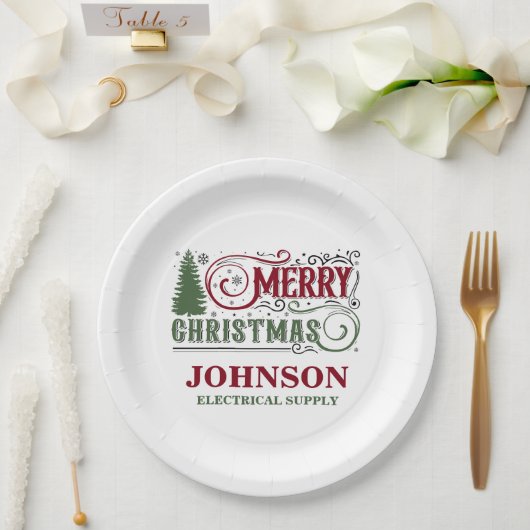 Weihnachtsbüro-Party Pappteller (Hochzeit)