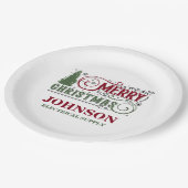 Weihnachtsbüro-Party Pappteller (Schrägansicht)