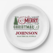 Weihnachtsbüro-Party Pappteller (Vorderseite)