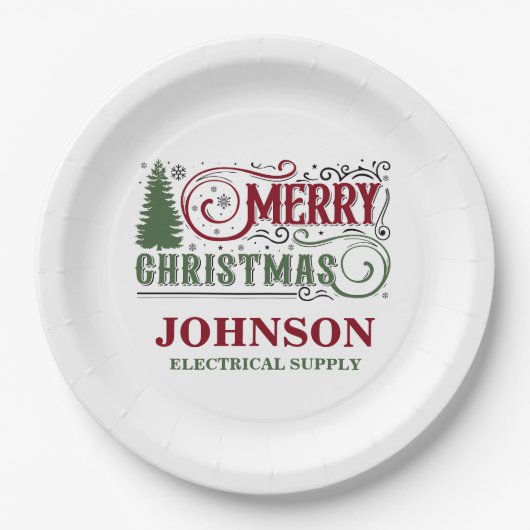 Weihnachtsbüro-Party Pappteller (Vorderseite)