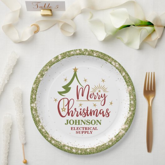 Weihnachtsbüro-Party Pappteller (Hochzeit)