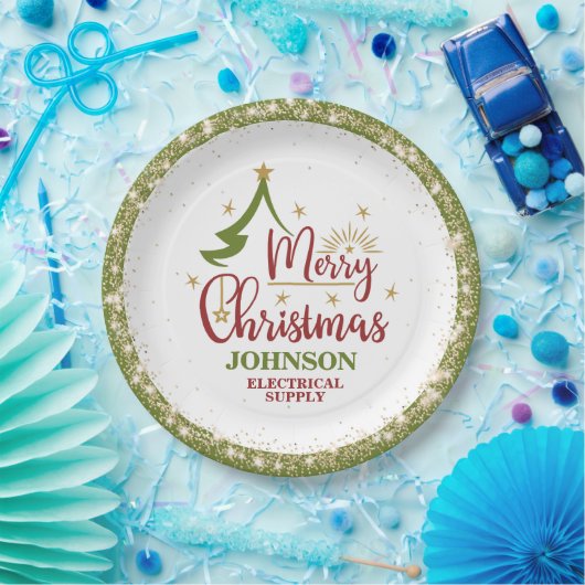 Weihnachtsbüro-Party Pappteller (Party)