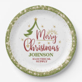 Weihnachtsbüro-Party Pappteller (Vorderseite)