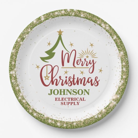 Weihnachtsbüro-Party Pappteller (Vorderseite)