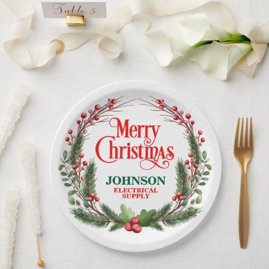 Weihnachtsbüro-Party Pappteller (Hochzeit)