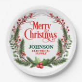 Weihnachtsbüro-Party Pappteller (Vorderseite)