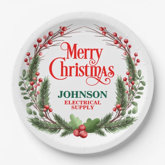 Weihnachtsbüro-Party Pappteller (Vorderseite)