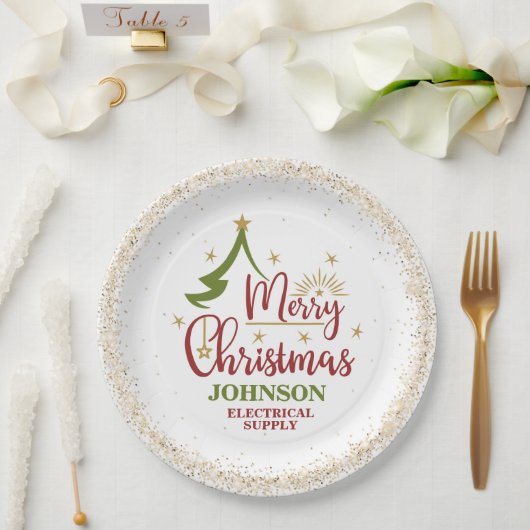 Weihnachtsbüro-Party Pappteller (Hochzeit)