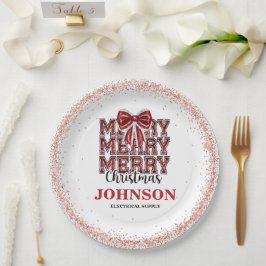 Weihnachtsbüro-Party Pappteller