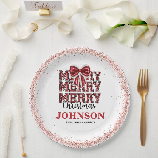 Weihnachtsbüro-Party Pappteller (Hochzeit)