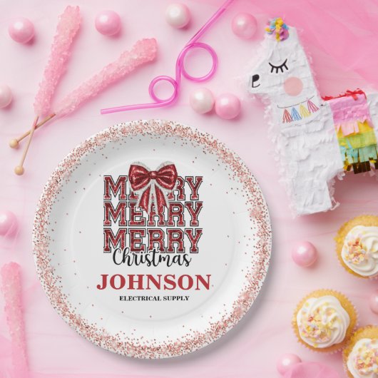 Weihnachtsbüro-Party Pappteller (Party)