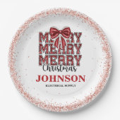 Weihnachtsbüro-Party Pappteller (Vorderseite)