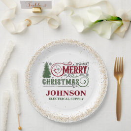 Weihnachtsbüro-Party Pappteller