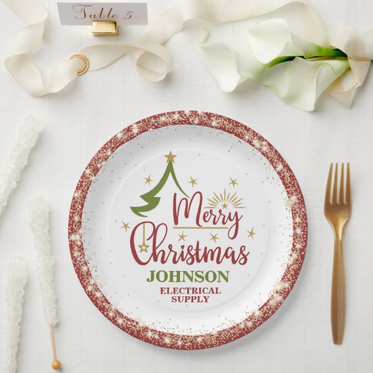 Weihnachtsbüro-Party Pappteller (Hochzeit)