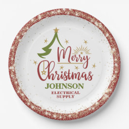 Weihnachtsbüro-Party Pappteller