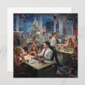 Weihnachtsbüro Party Save The Date (Vorne/Hinten)