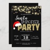 Weihnachtsbüro Weihnachtsmann extravagantes Kleid Einladung (Vorne/Hinten)