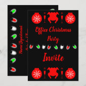 Weihnachtsbüros-Party Einladung (Vorne/Hinten)