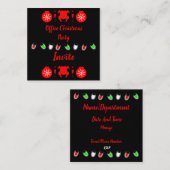 Weihnachtsbüros-Party Einladung (Vorne/Hinten)