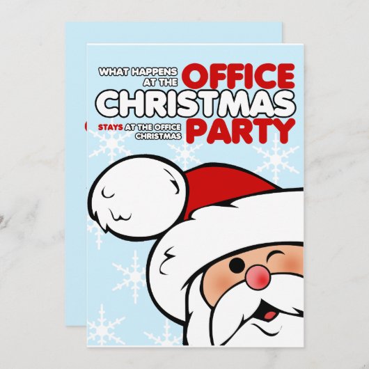 Weihnachtsbüros-Party Einladungen (Vorne/Hinten)