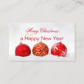 Weihnachtsbüros Vielen Dank Geschäftskarte Visitenkarte (Vorderseite)