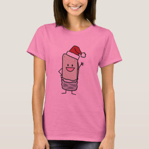 Weihnachtsburrito-wellenartig bewegende T-Shirt