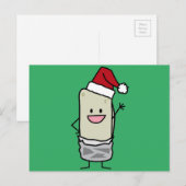 Weihnachtsburrito-wellenartig bewegender feiertagspostkarte (Vorne/Hinten)