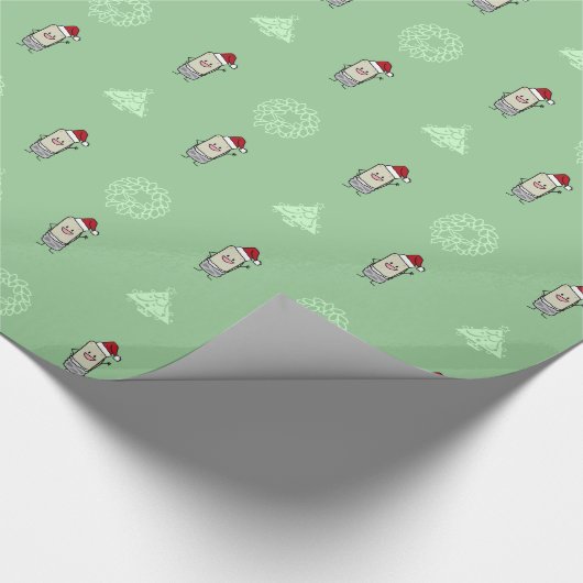 Weihnachtsburrito-wellenartig bewegender geschenkpapier (Ecke)