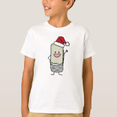 Weihnachtsburrito-wellenartig bewegender T-Shirt (Vorderseite)