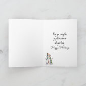 Weihnachtsbüschel im Winterwald Karte (Innenseite)